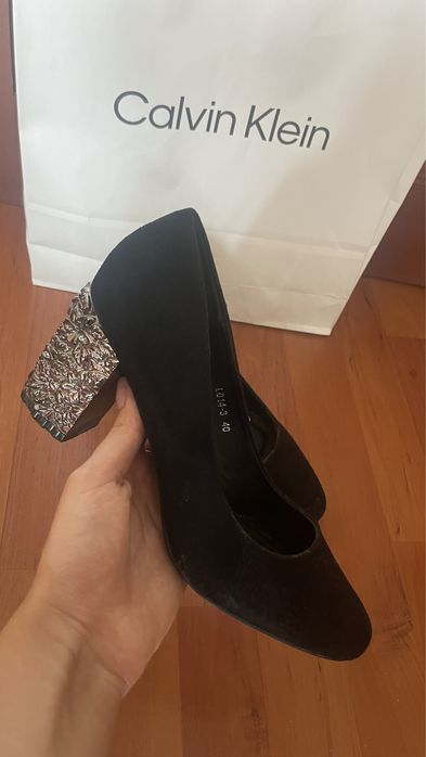 Damskie czółenka na platformie szpilki na obcasie 40