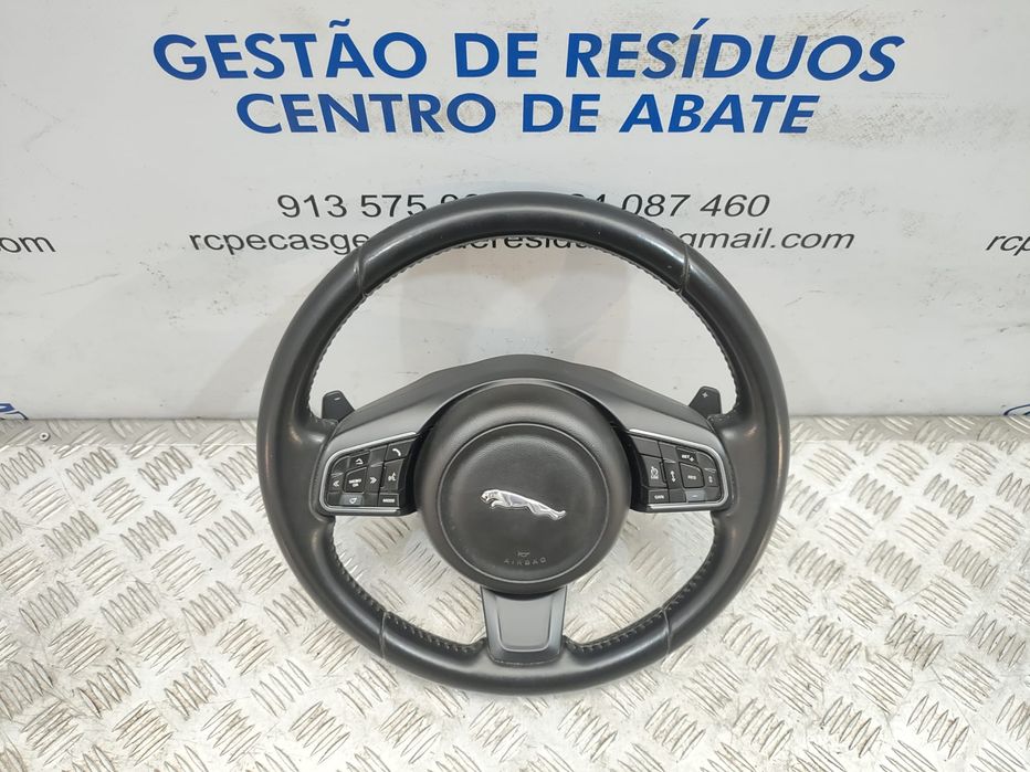 Volante Pele Patilhas Comandos Multifunções Jaguar XE X760 2015 a 2020