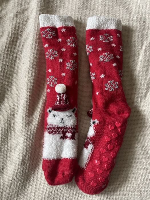 Świateczne skarpetki ocieplane 35-39