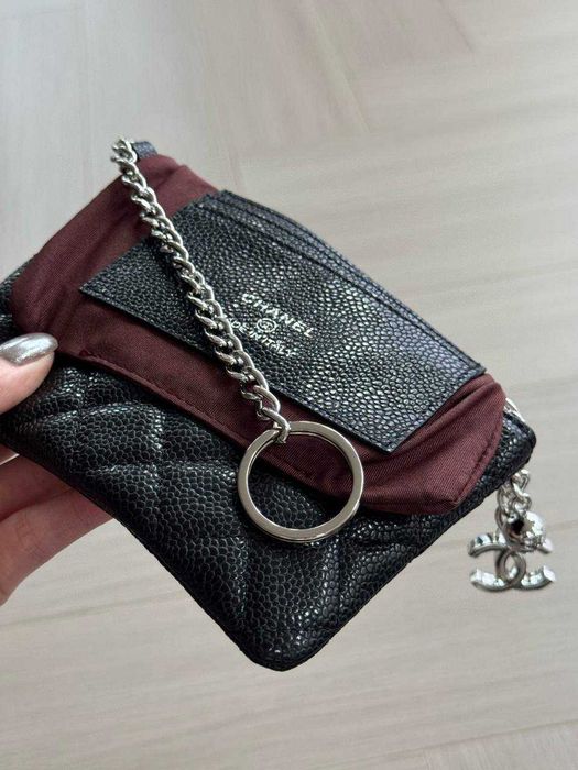 Portfel Chanel ze skóry typu caviar
