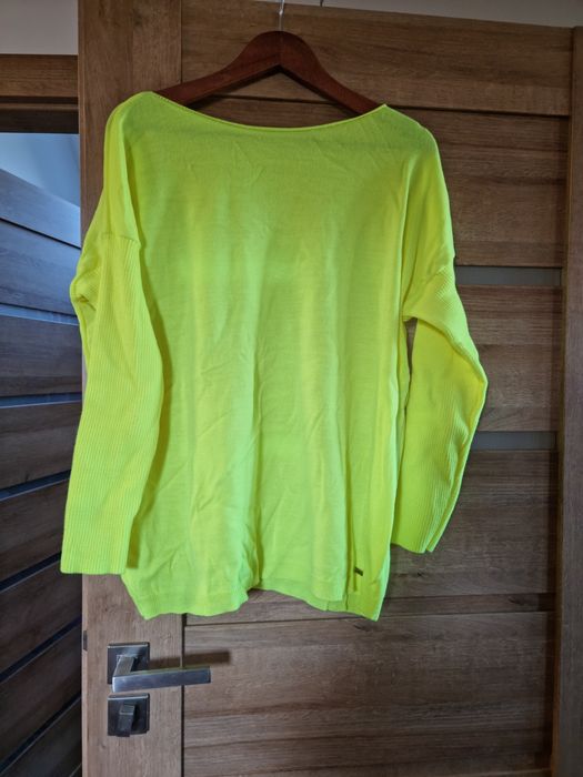 Sweter neon żółty nietoperz xxl xl uniwersalny