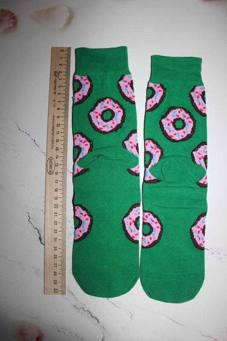 Шкарпетки пончики зелені високі 35-39