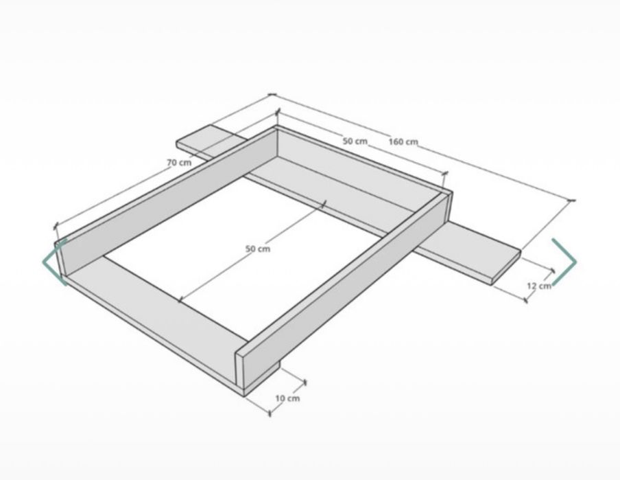 Nakładka-przewijak na komode Hemnes