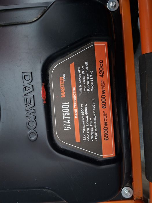 Agregat prądotwórczy DAEWOO GDA 7500E