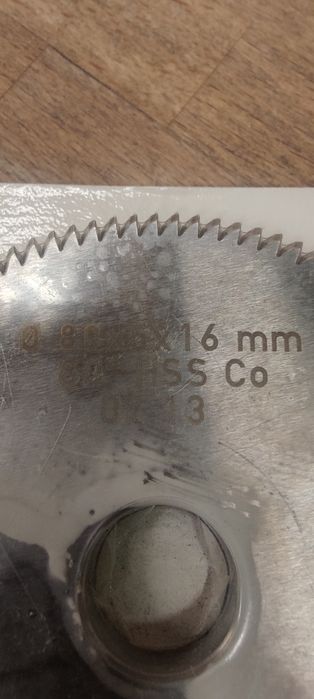 Frez 80x5x16 mm 80 stopni HSS Co