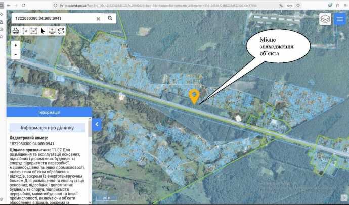 Ділянка 5 га під промисловість фасад траси Київ-Чоп, 14км від Житомира