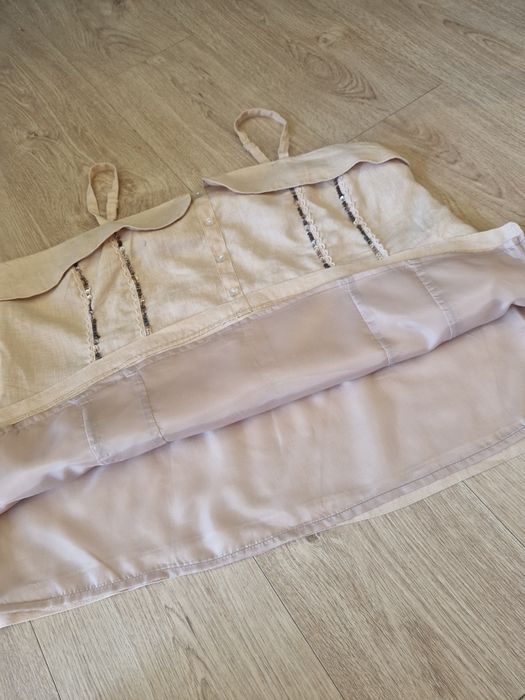 Bluzka koszulka letnia elegancka len XL