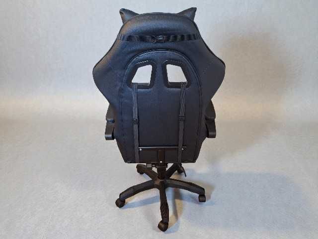 Fotel Gamingowy Obrotowy Podnóżek Krzesło Biurowe