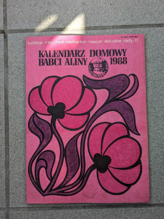 Kalendarz domowy babci Aliny 1988 prl