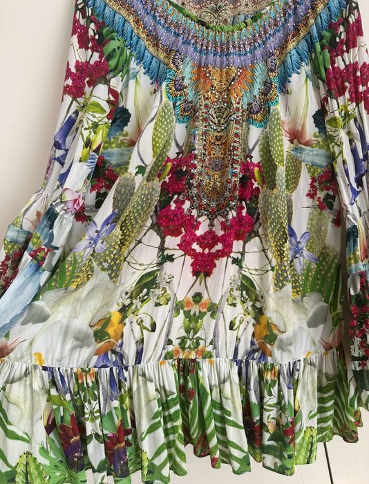 Camilla jedwabna mini sukienka z kryształami