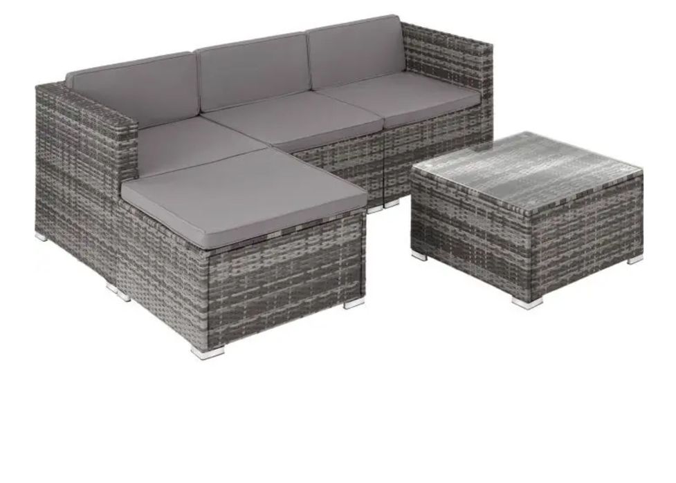Mesa + sofá de jardim