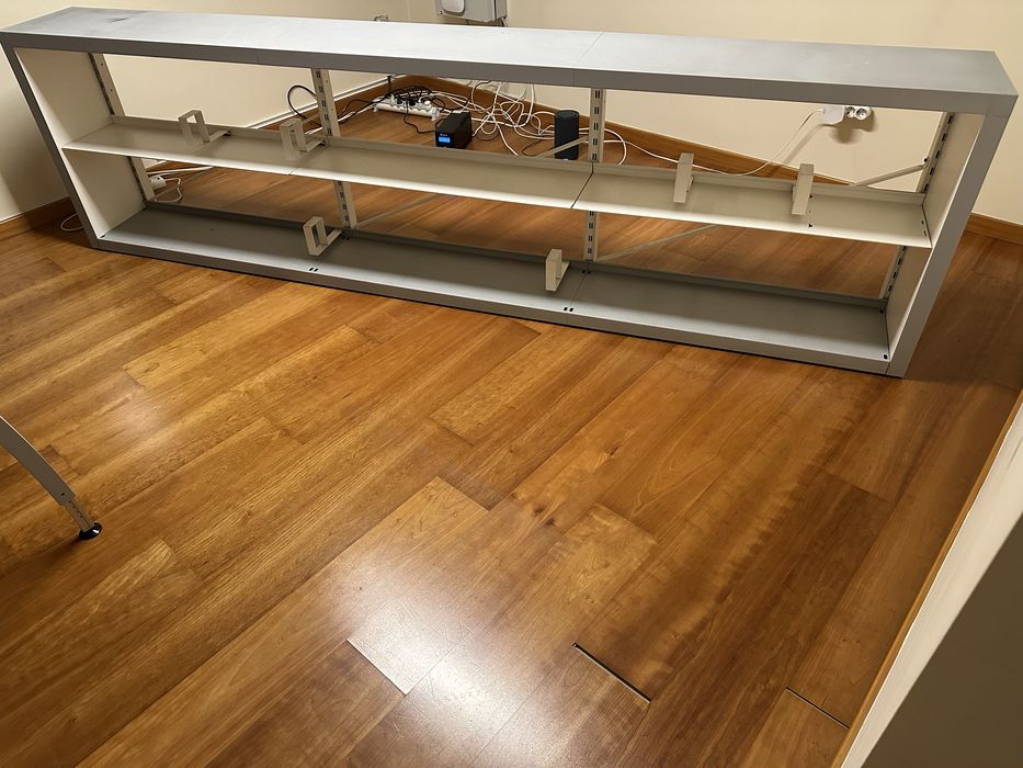 Móvel escritório em metal, profissional,  310cm X 35cm X 84cm