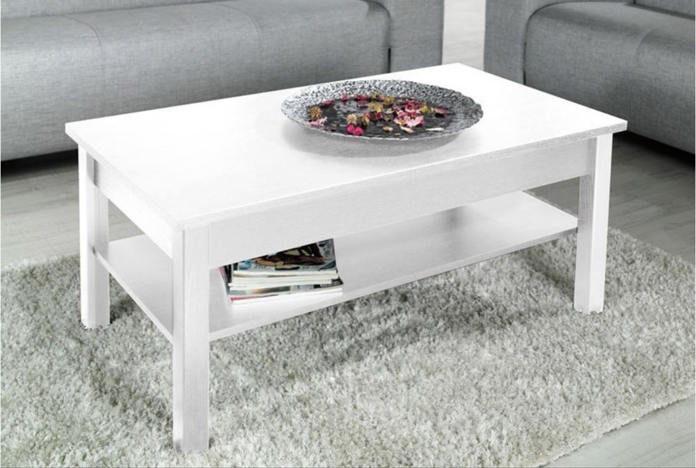 Ława kawowa biała z półka