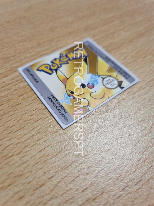 Label de reposição para Pokémon Yellow EUR