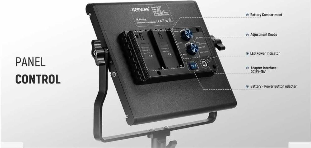 Two NEEWER Bi-Colour 660 LED  Video Lights & Stands