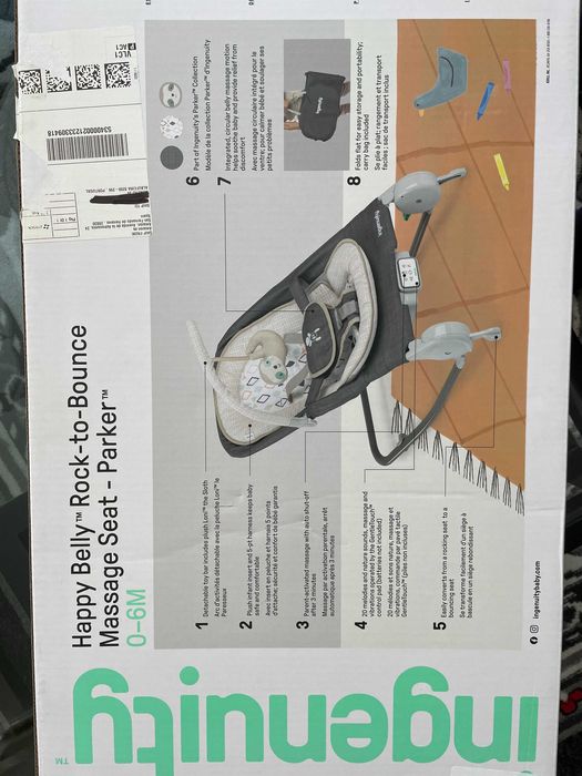 Espreguiçadeira para bebé 0-6 meses com vibração