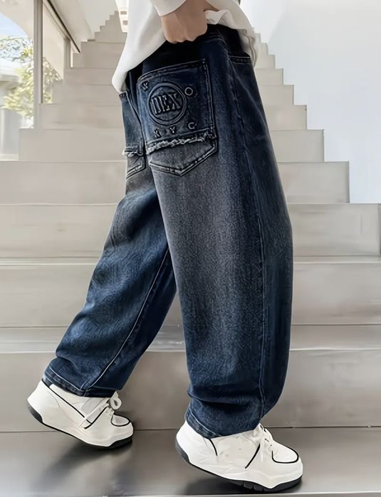 Модні  широкі джинси багі baggy широкие джинсы 
На зріст 150 - 168 
Та