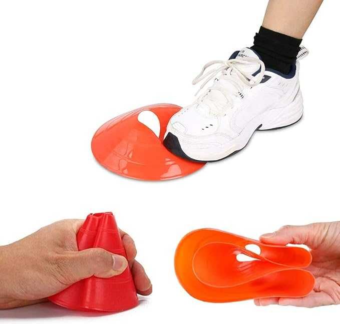 Pachołki treningowe elastyczne grzybki talerzyki piłkarskie