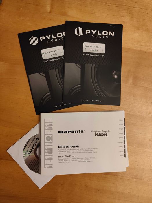 kolumny pylon pearl +kolce ew. zestaw stereo wzmacniacz Marantz PM6006