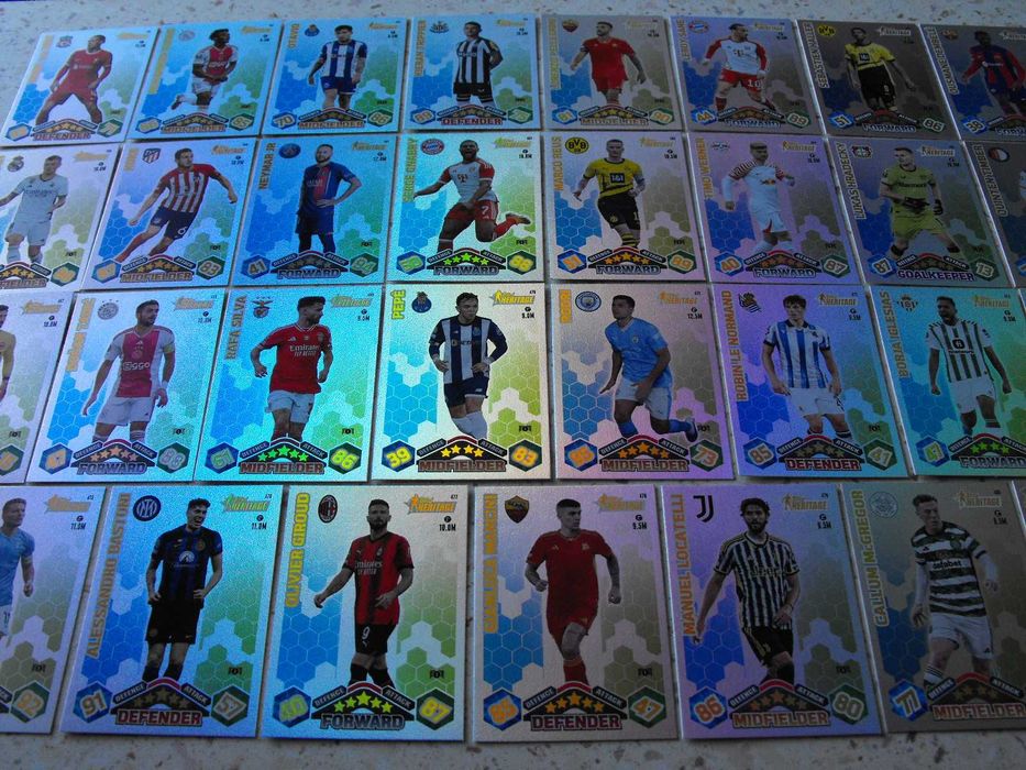 Karty topps Match Attax 2023/24, komplet kart topps HERITAGE.
