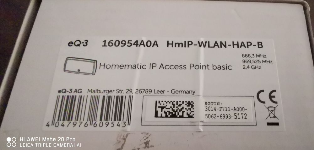 Homematic bramka access point - basic