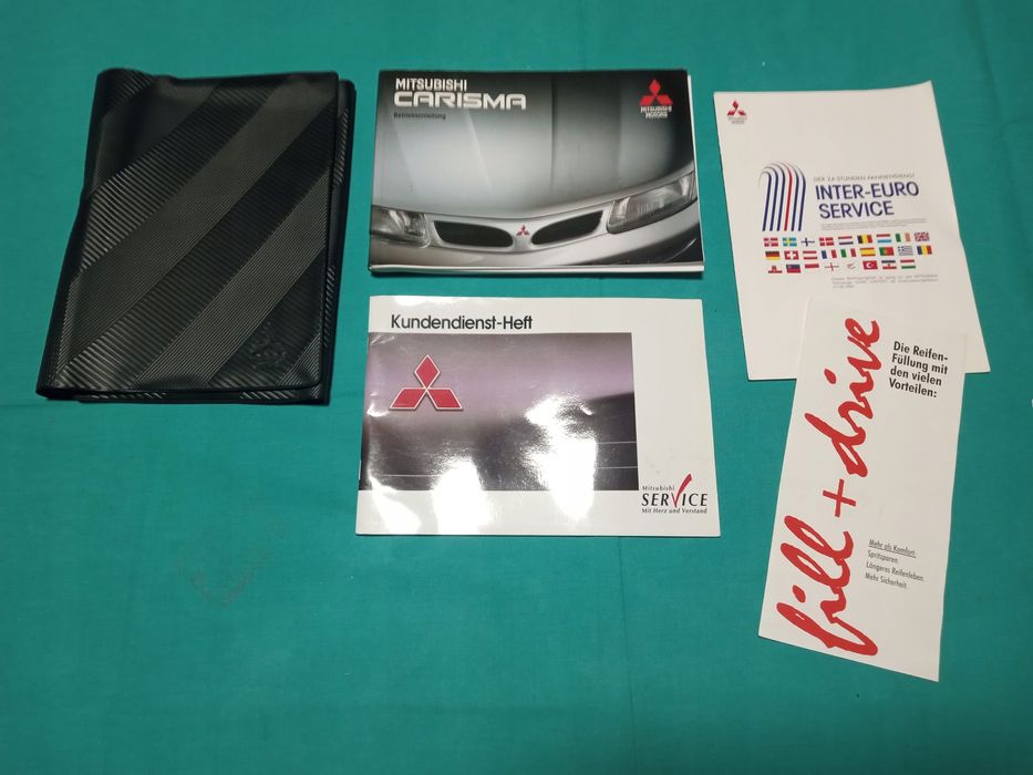 MITSUBISHI CARISMA Instrukcja Obsługi książka serwis Etui KOMPLET 1996