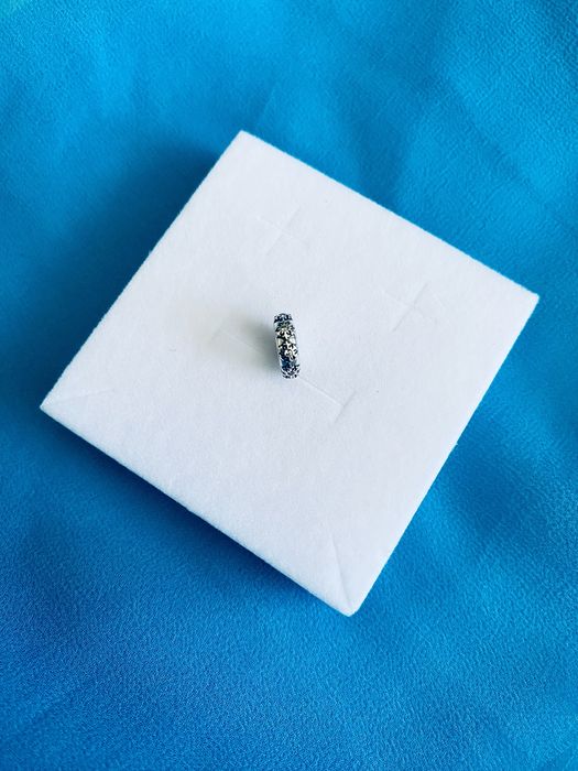 nowy unikatowy stoper charms beads cyrkoniowe śnieżynki srebro 925