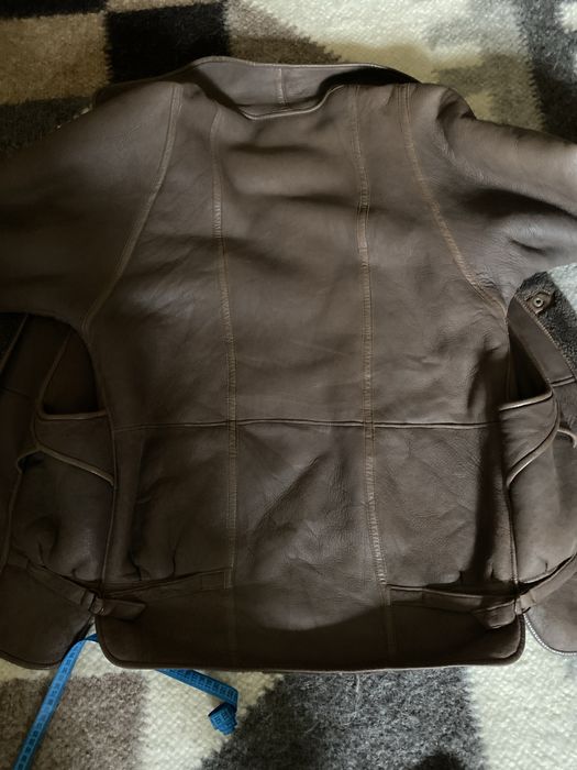 Кожаная женская дубленка