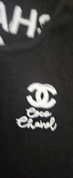 Czarna bokserka prazek chanel