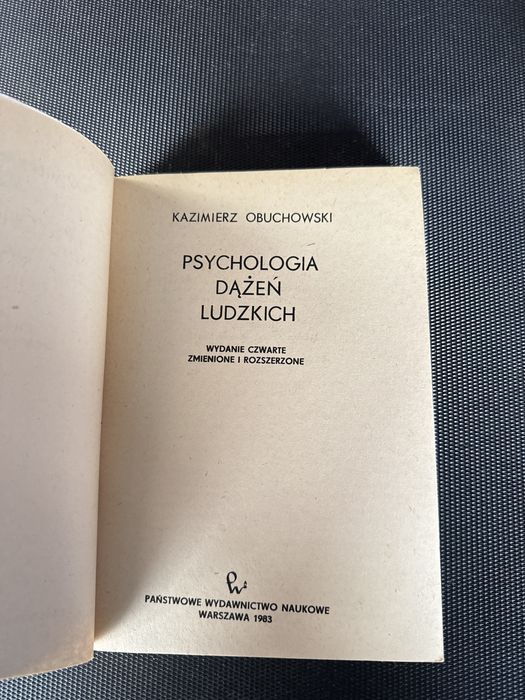 Psychologia dążeń ludzkich Obuchowski