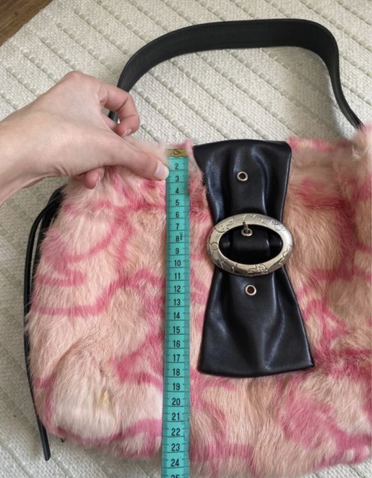 Bolsa Tous de pelo e couro genuíno vintage