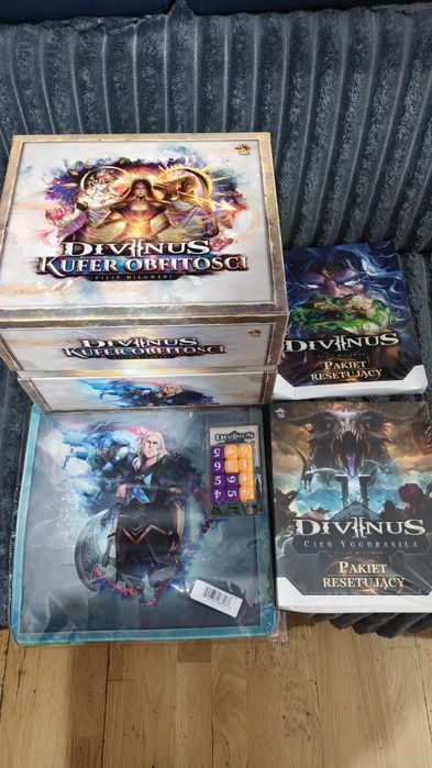 All-in  Divinus Kufer Obfitości + pakiety testujące + maty + dice pack  nowe