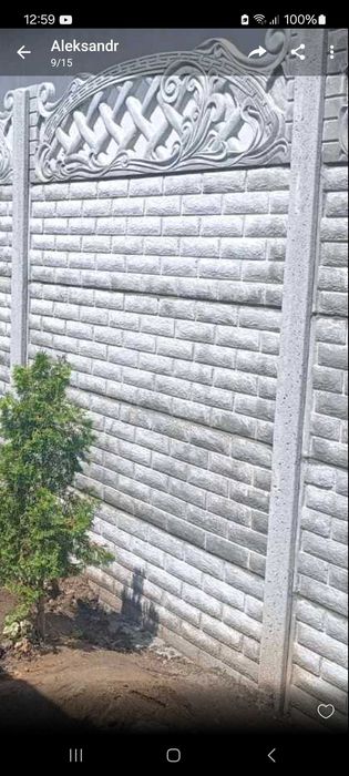 Продам бетонный єврозабор.Секционный забор