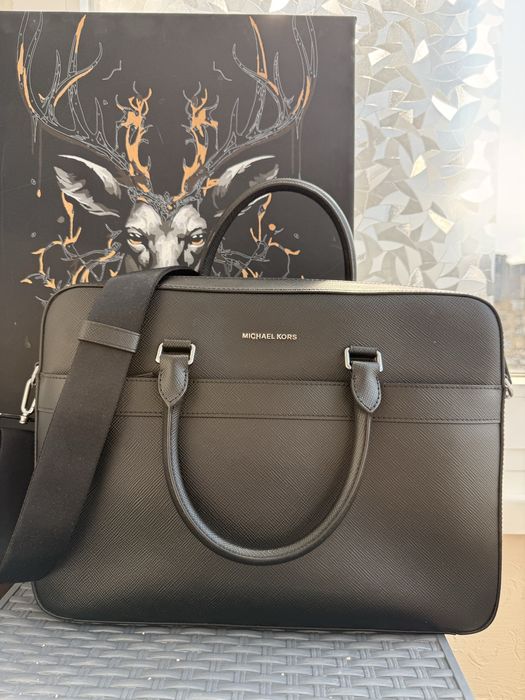 Чоловіча шкіряна сумка для ноутбука Michael Kors Оригінал Портфель
