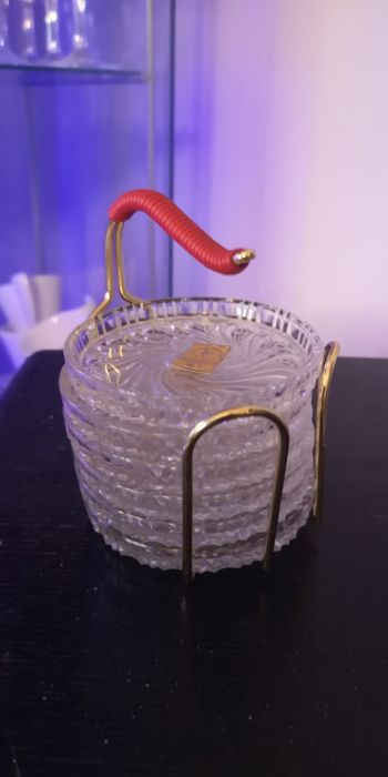 podstawki podkładki spodki pod szklankę Luxhem unikt vintage