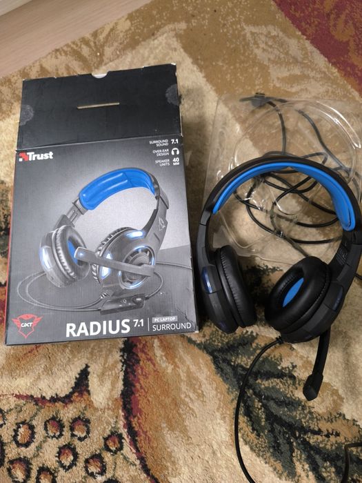 Навушники (Гарнітура) TRUST GXT 350 Radius 7.1 Surround headset