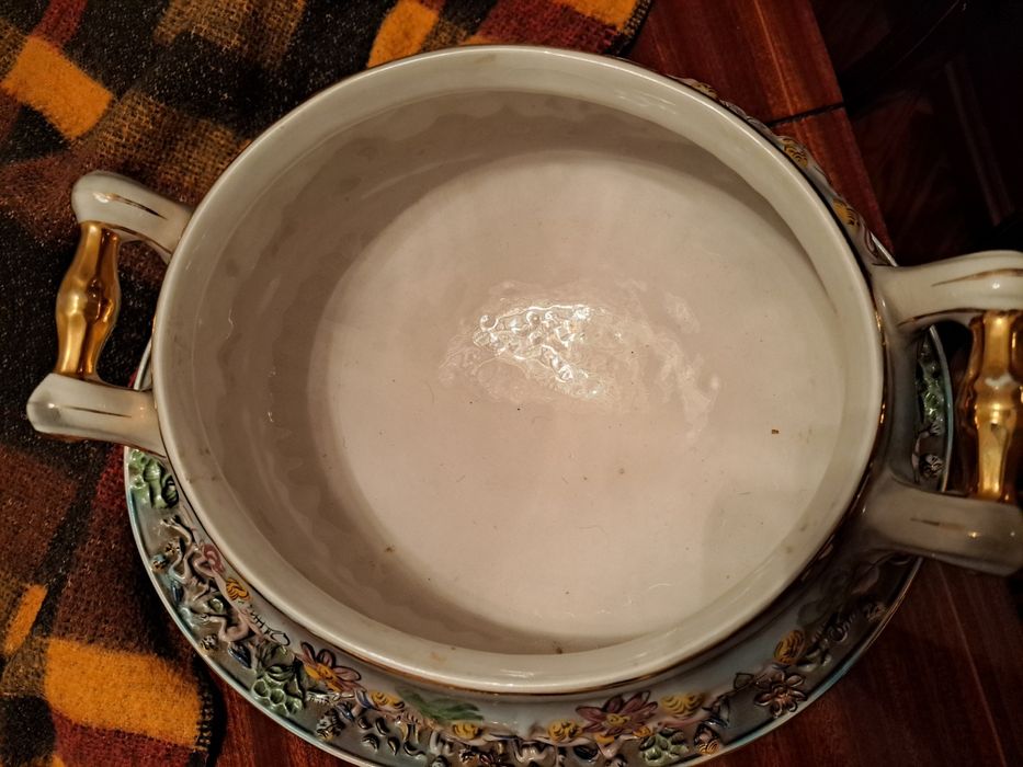 Terrina e travessa loiça cerâmica de Alcobaça