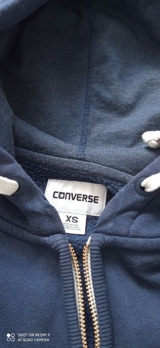 Granatowa bluza z kapturem Converse r. XS/34