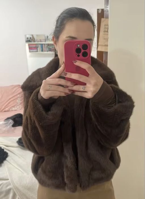 Шуба  в стилі zara