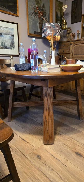 Stół + 4 krzesła z litego drewna