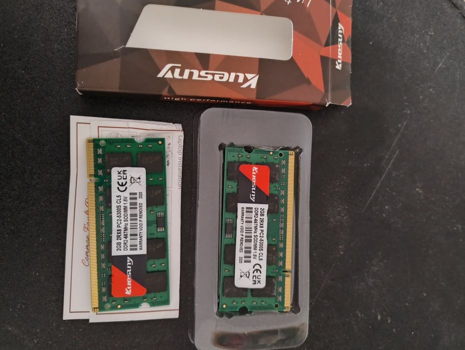 RAM SODIMM DDR2 marki Kuesuny 2x2gb 667MHz