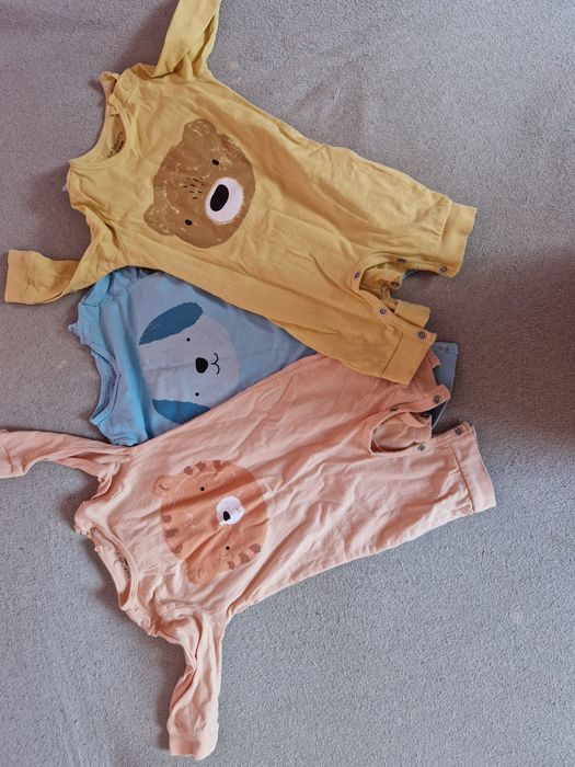 Pajacyki/rampersy 56 3pak