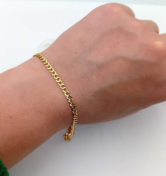 Złota bransoletka 20 cm PANCERKA próba 585 NOWA/ Fajne Okazje Radomsko