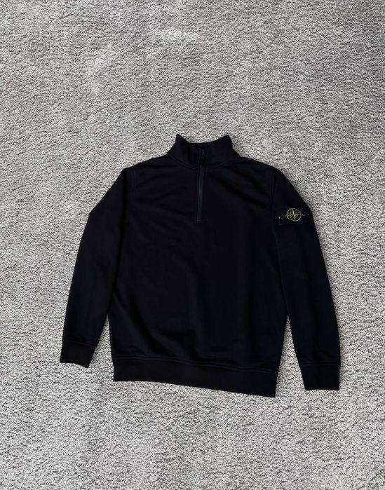 Зіп Світшот Stone Island | Кофта Стон Айленд з патчем | Чорний Худі Стонік Зипка Стоне Исланд XS S M L XL XXL з патчем | Кофта 1/3 зіп