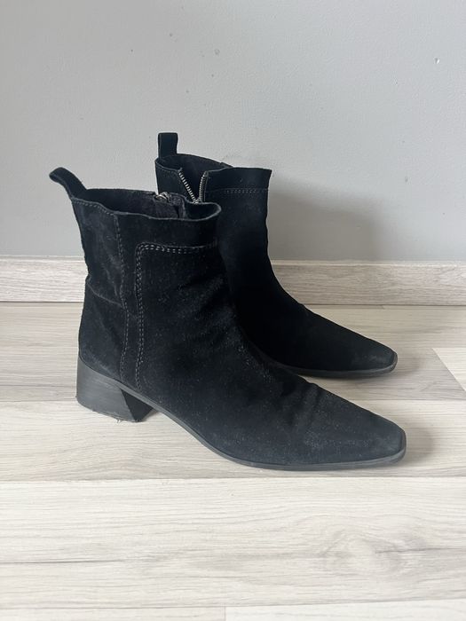 Zamszowe botki sztyblety Zara 40