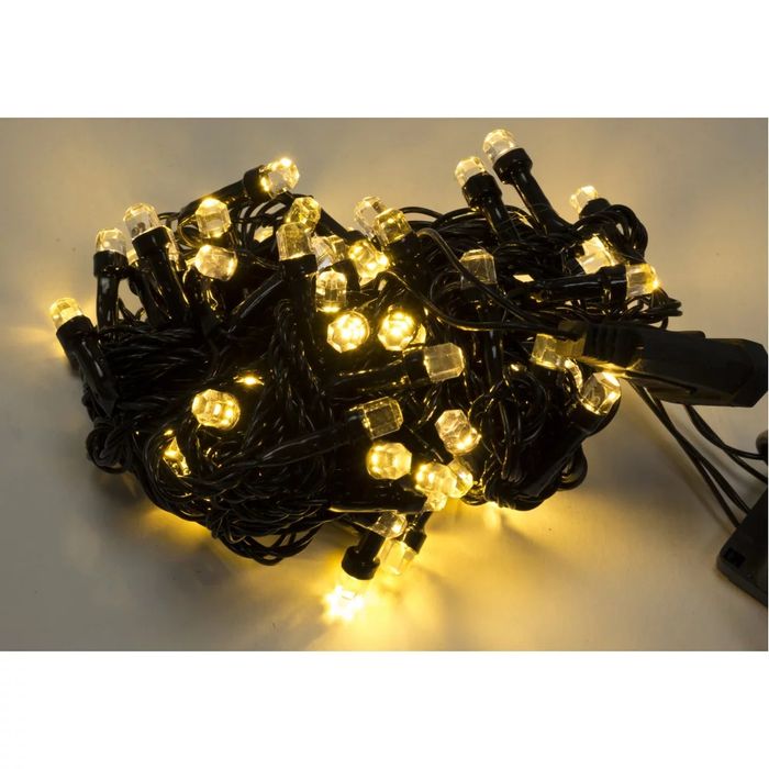 Новорічна Гірлянда Кристал, Рубін на чорному дроті 100 Led,