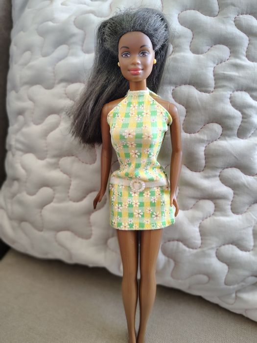 Lalka Barbie Pretty on Plaid afroamerykanka  orginał Mattel 1966/ 1990