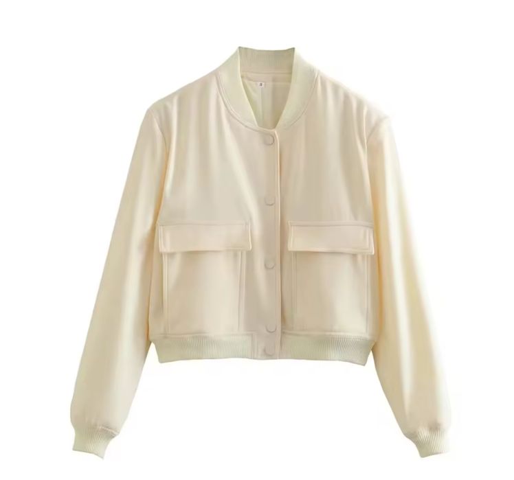 Zara бомбер молочный