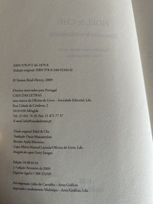 Livro Fidel & Che- Simon Reid-Henry