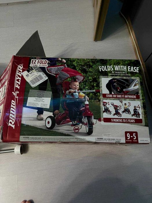 Детский складной велосипед-коляска Radio Flyer EZ Fold Stroll 'N Trike (трансформер 4-в-1)